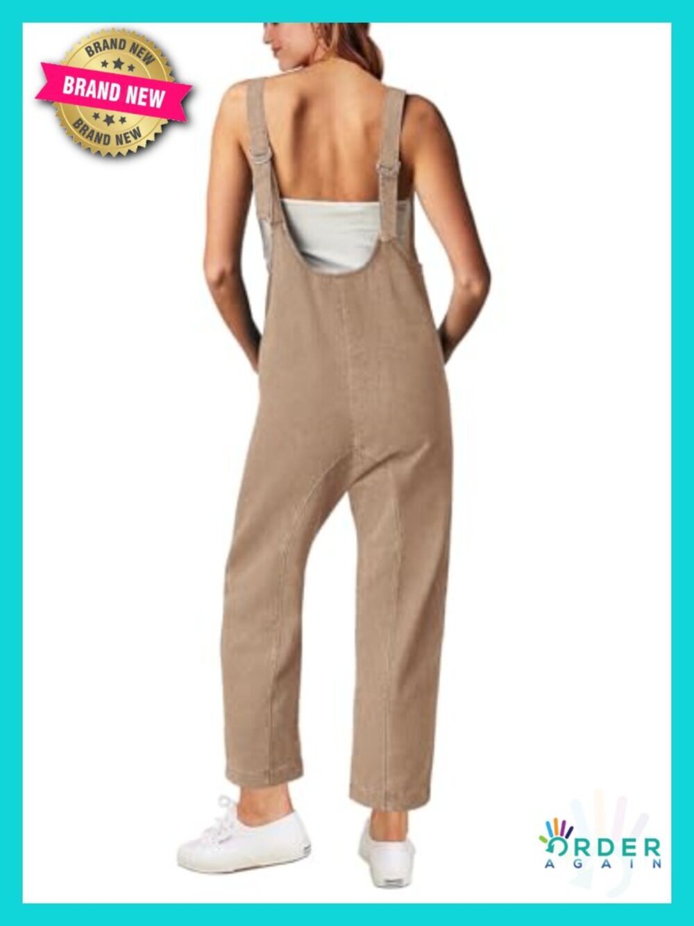Sleeveless Denim Jumpsuit Loose Baggy Overalls with Pockets